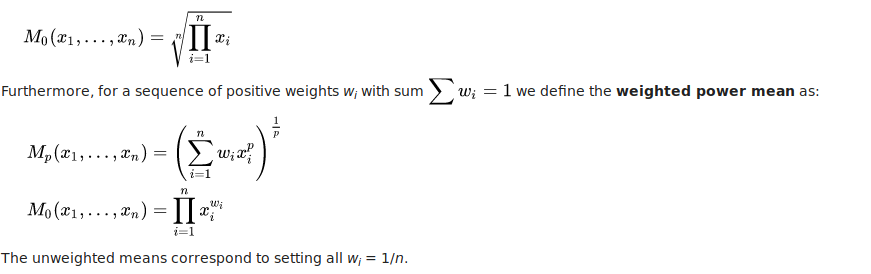 Generalized mean