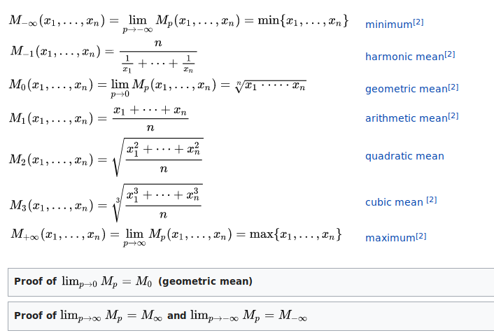 Generalized mean